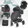 Carucior modular 2in1 Coccolle Serry Jet black+ Scoica auto iSize Coccolle Knox Black
