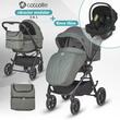 Carucior modular 2in1 Coccolle Serry Moss green+ Scoica auto iSize Coccolle Knox Black