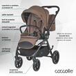 Carucior modular 4in1 Coccolle Serry Light Taupe cu Scoica auto iSize Coccolle Knox Black si Baza isofix iSize Coccolle Knox
