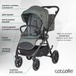 Carucior modular 4in1 Coccolle Serry Moss green cu Scoica auto iSize Coccolle Knox Black si Baza isofix iSize Coccolle Knox