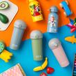 Sticla de plastic cu pai Nava 380ml roz