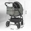 Carucior modular 4in1 Coccolle Serry Moss green cu Scoica auto iSize Coccolle Knox Black si Baza isofix iSize Coccolle Knox