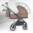 Carucior modular 4in1 Coccolle Serry Light Taupe cu Scoica auto iSize Coccolle Knox Black si Baza isofix iSize Coccolle Knox