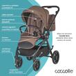 Carucior modular 2in1 Coccolle Serry Light taupe+ Scoica auto iSize Coccolle Knox Greystone
