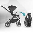 Carucior modular 4in1 Coccolle Serry Jet black cu Scoica auto iSize Coccolle Knox Black si Baza isofix iSize Coccolle Knox