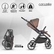 Carucior modular 4in1 Coccolle Serry Light Taupe cu Scoica auto iSize Coccolle Knox Black si Baza isofix iSize Coccolle Knox