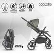 Carucior modular 4in1 Coccolle Serry Moss green cu Scoica auto iSize Coccolle Knox Black si Baza isofix iSize Coccolle Knox