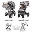 Carucior modular 2in1 Coccolle Nessia Lunar rock+Balansoar bebelusi C Velio Butternut