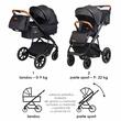 Sistem modular 3in1 Coccolle Nessia Diamond black + Scoica auto Coccolle Knox Anthracite