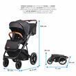 Sistem modular 3in1 Coccolle Nessia Diamond black + Scoica auto Coccolle Knox Anthracite