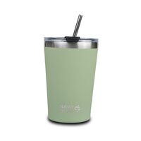 Cana termoizolanta cu pai Nava 450ml verde