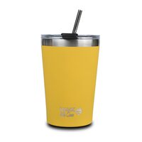 Cana termoizolanta cu pai Nava 450ml galben