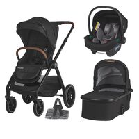 Sistem modular 3in1 Coccolle Aspen Jet Black + Scoica Coccolle Knox Anthracite